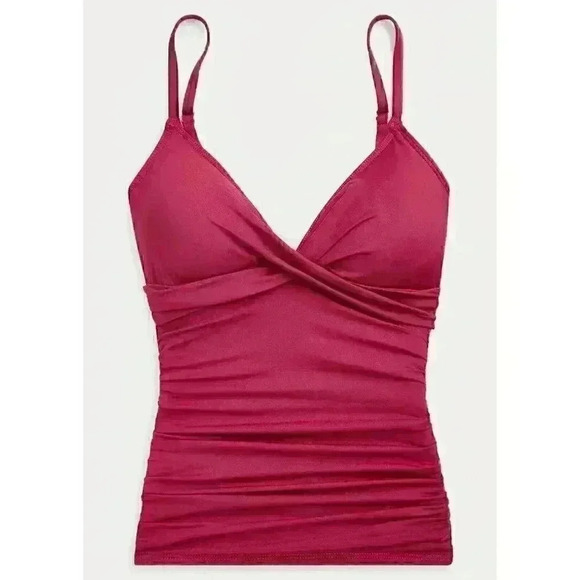 NEW! Lauren Ralph Lauren Women's 6 Slimming Ruched Tankini Top & Bottom NWT $145 - Picture 1 of 6